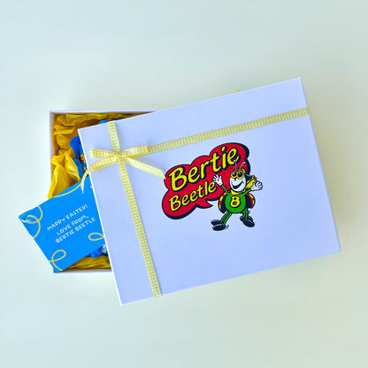 Bertie Beetle Easter Bounty Box - 75x Bertie Beetle Chocolates in a Gift Box with an EXCLUSIVE Bertie Beetle Easter Card