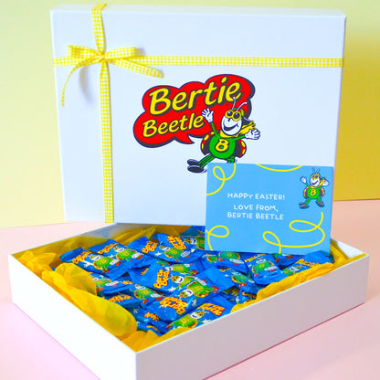 Bertie Beetle Easter Bounty Box - 75x Bertie Beetle Chocolates in a Gift Box with an EXCLUSIVE Bertie Beetle Easter Card