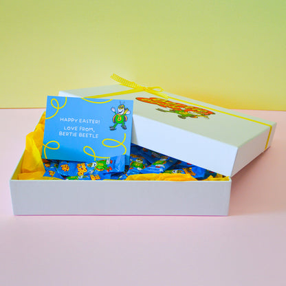 Bertie Beetle Easter Bounty Box - 75x Bertie Beetle Chocolates in a Gift Box with an EXCLUSIVE Bertie Beetle Easter Card