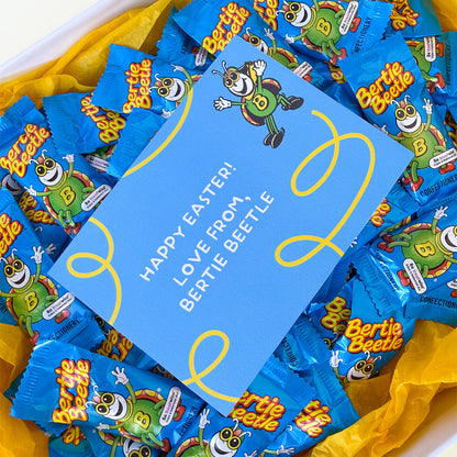 Bertie Beetle Easter Bounty Box - 75x Bertie Beetle Chocolates in a Gift Box with an EXCLUSIVE Bertie Beetle Easter Card