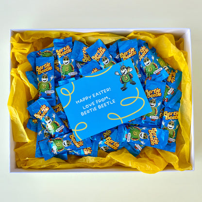 Bertie Beetle Easter Bounty Box - 75x Bertie Beetle Chocolates in a Gift Box with an EXCLUSIVE Bertie Beetle Easter Card