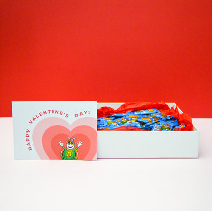 Bertie Beetle Valentines Day Bounty Box - 75x Bertie Beetle Chocolates in a Gift Box with an EXCLUSIVE Bertie Beetle Valentines Day Card