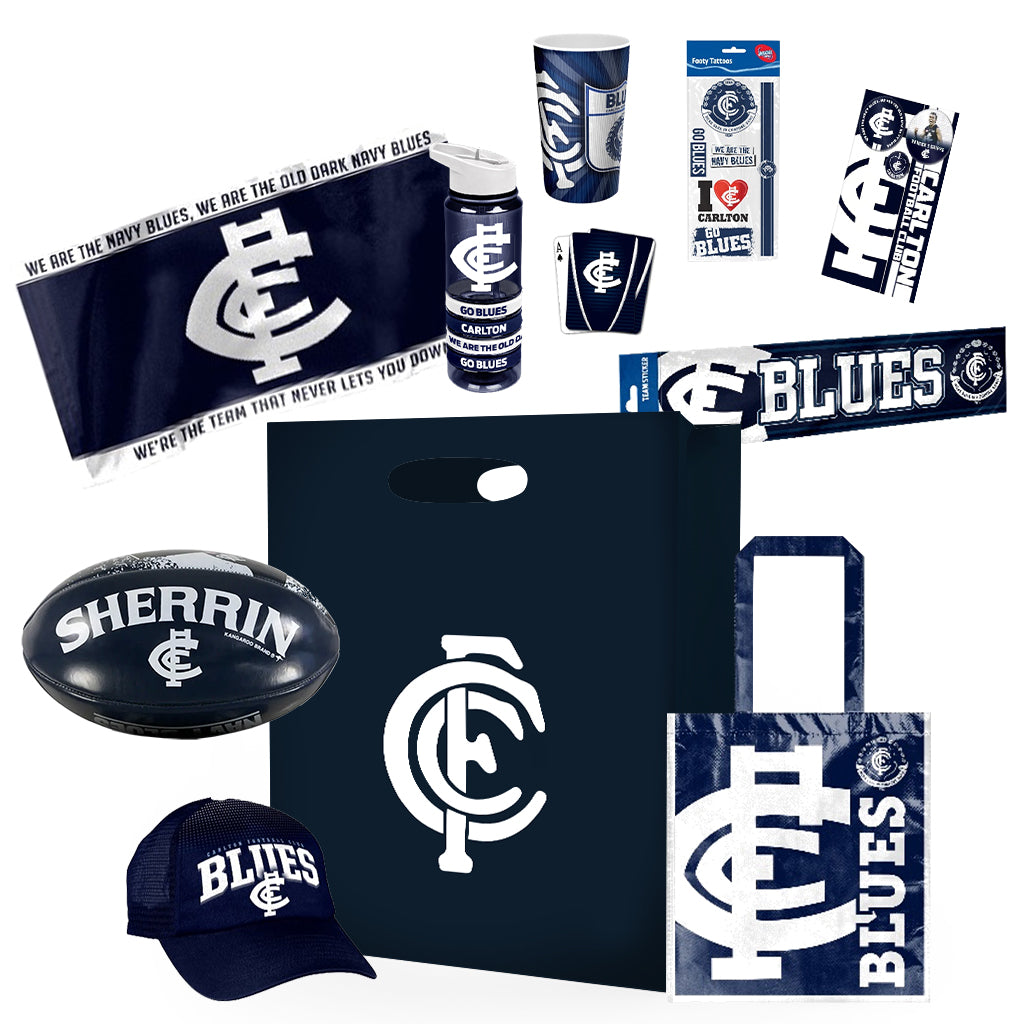 AFL Carlton Blues Showbag with Sherrin Football