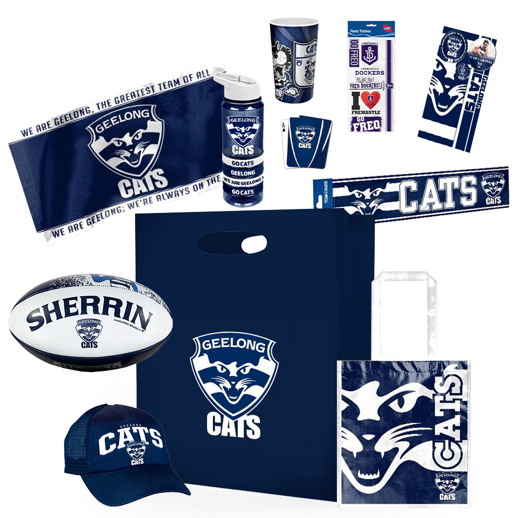 AFL Geelong Cats Showbag with Sherrin Football