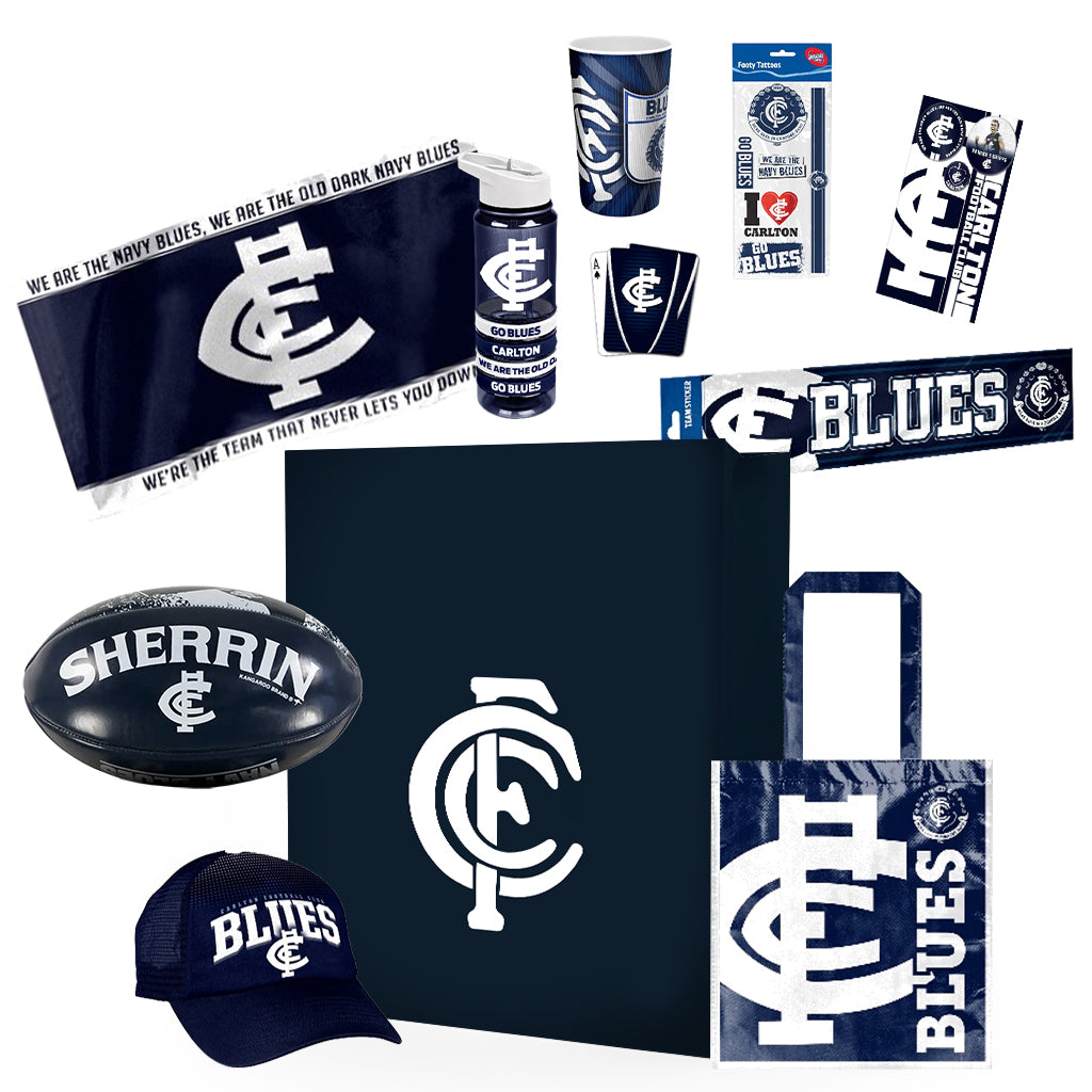 AFL Carlton Blues Showbag with Sherrin Football