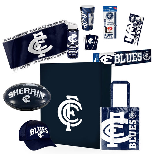 AFL Carlton Blues Showbag with Sherrin Football
