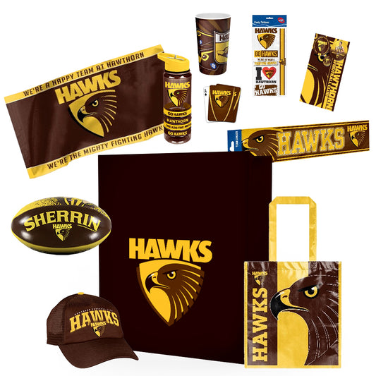 AFL Hawthorn Hawks Showbag with Sherrin Football