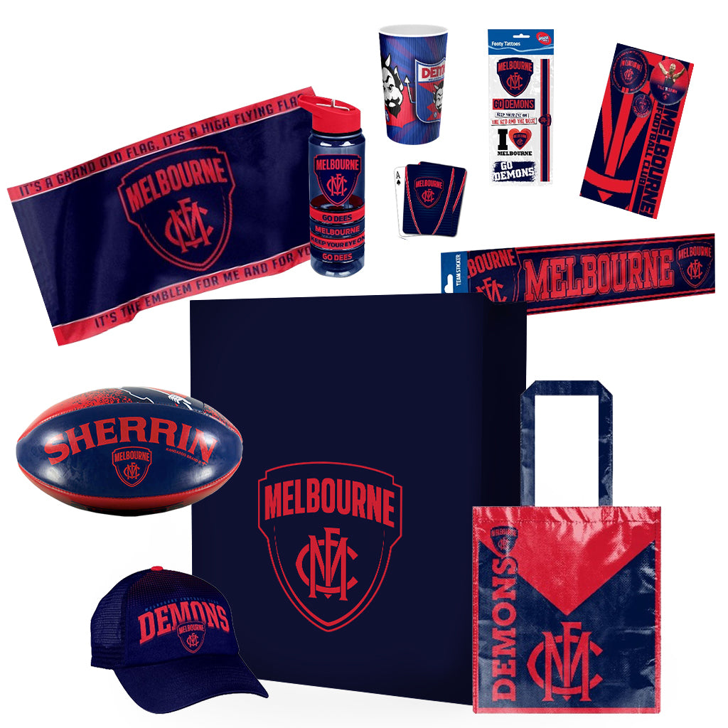 AFL Melbourne Demons Showbag with Sherrin Football