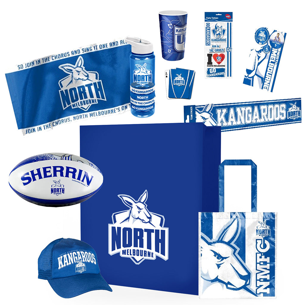 AFL North Melbourne Kangaroos Showbag with Sherrin Football