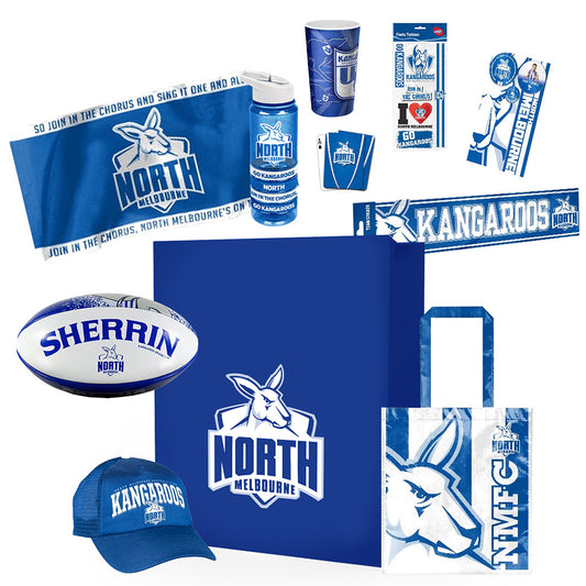 AFL North Melbourne Kangaroos Showbag with Sherrin Football