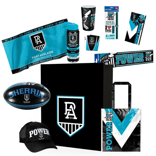 AFL Port Adelaide Showbag with Sherrin Football