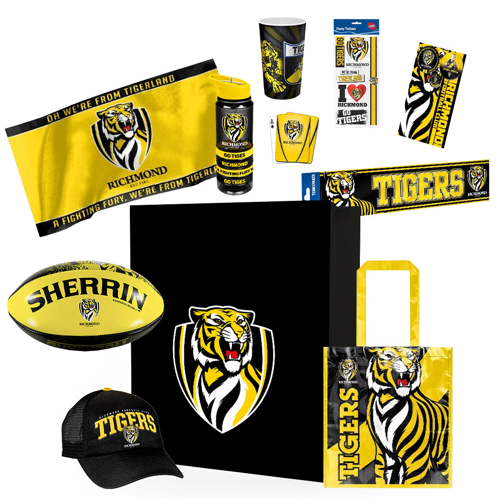 AFL Richmond Tigers Showbag with Sherrin Football