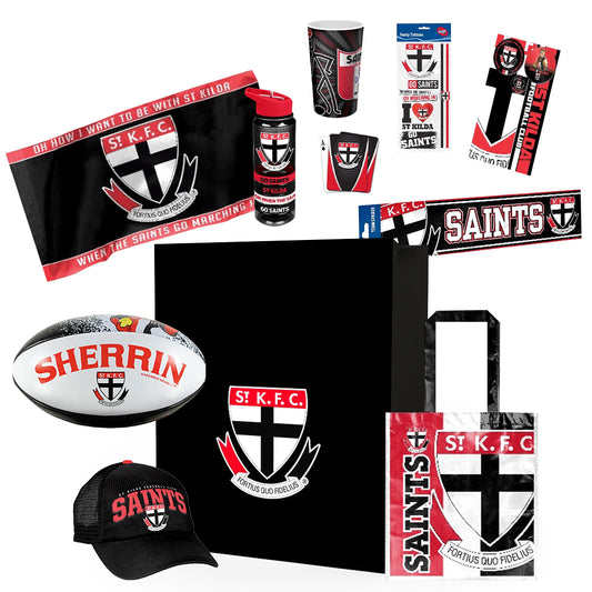 AFL St Kilda Saints Showbag with Sherrin Football