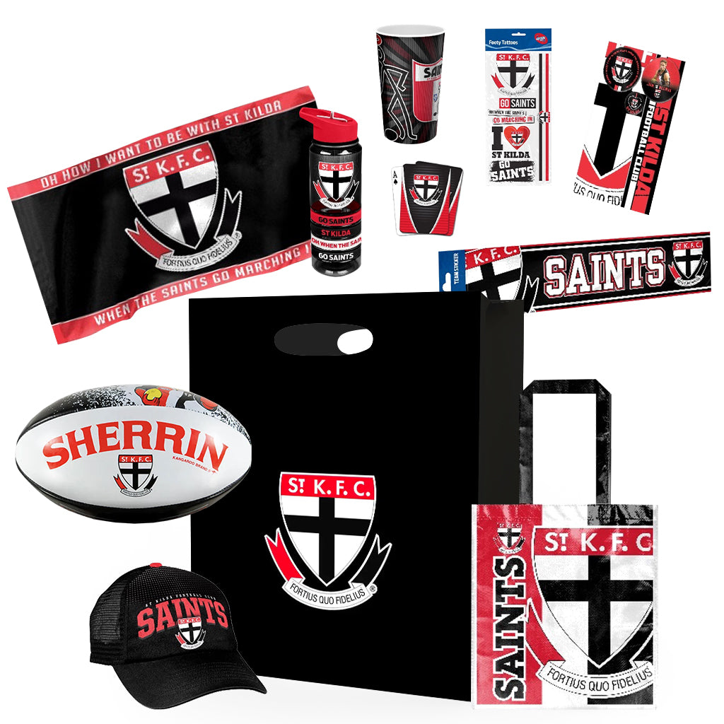 AFL St Kilda Saints Showbag with Sherrin Football