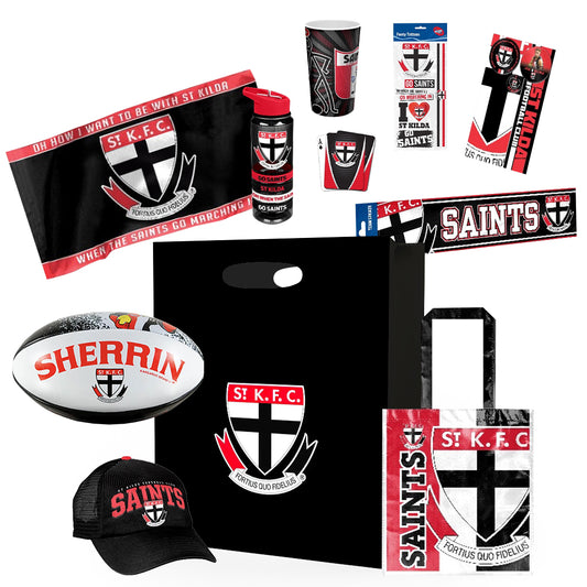 AFL St Kilda Saints Showbag with Sherrin Football