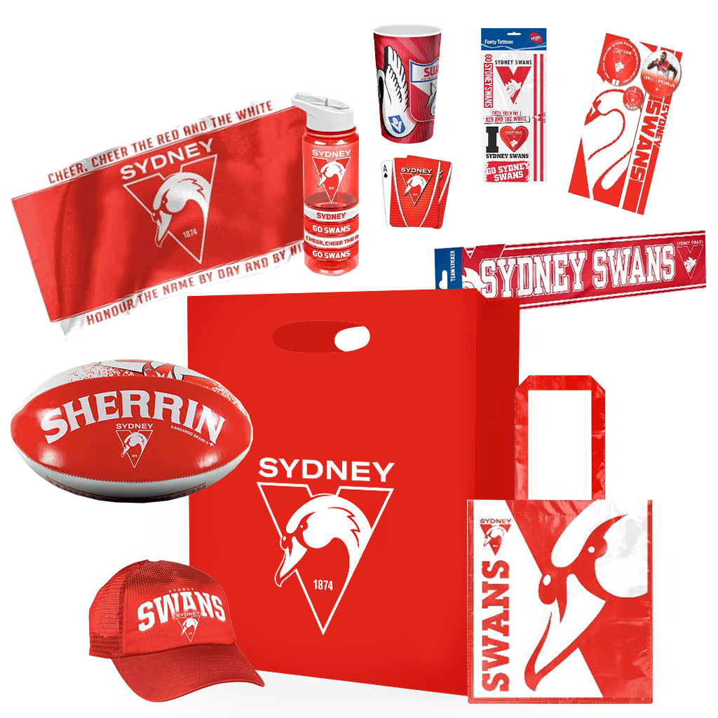 AFL Sydney Swans Showbag with Sherrin Football