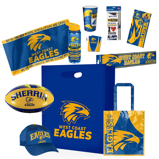 AFL West Coast Eagles Showbag with Sherrin Football